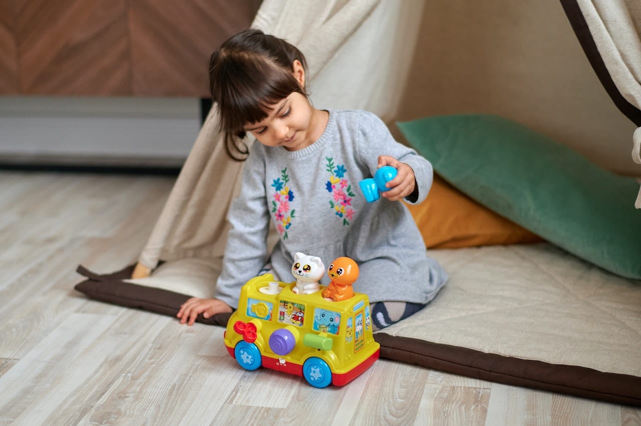 Child playing with toys.